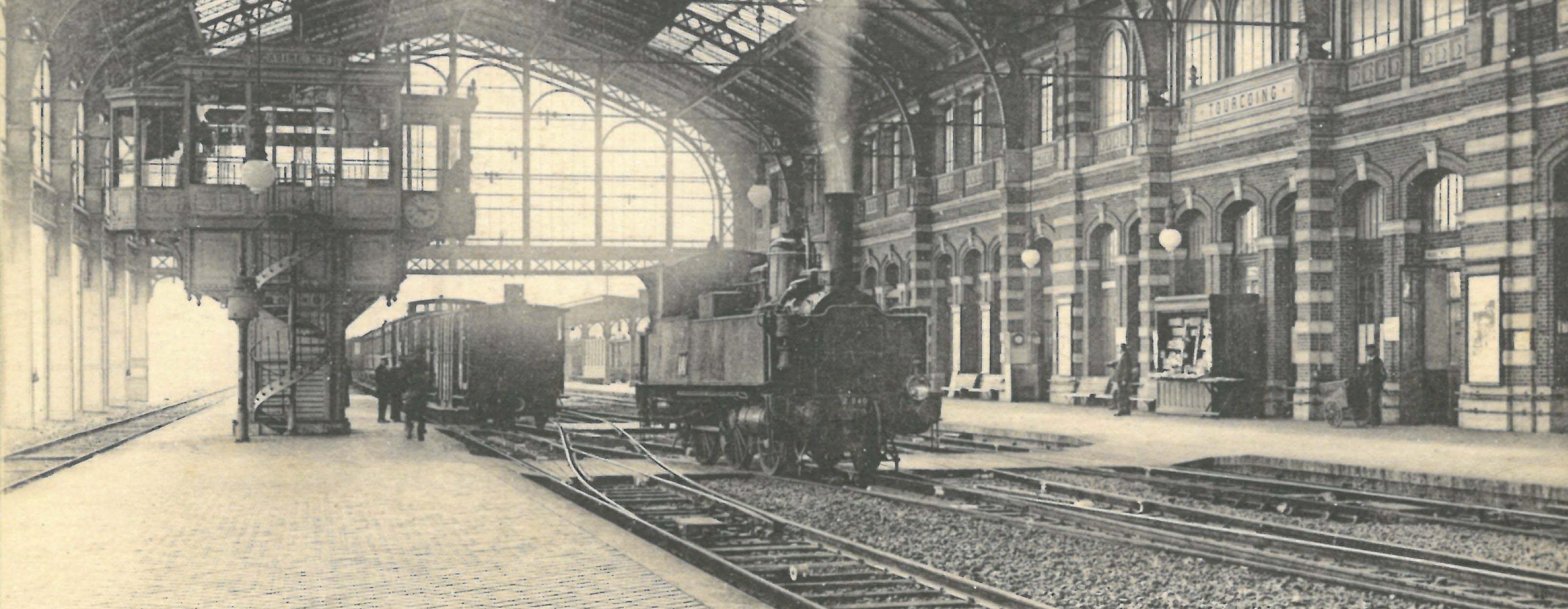 Intérieur de la nouvelle gare de Tourcoing - Premier quart du XXe siècle